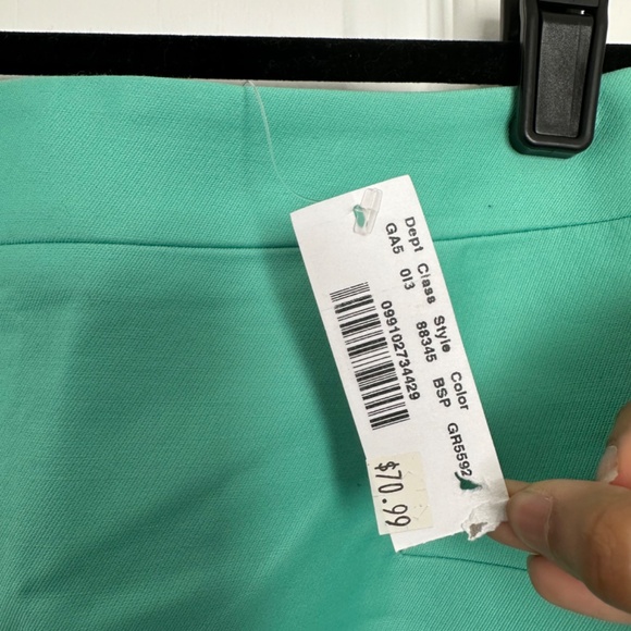 BNWT J Crew women’s bright aqua green minty green cotton skirt size 0 - Picture 2 of 8